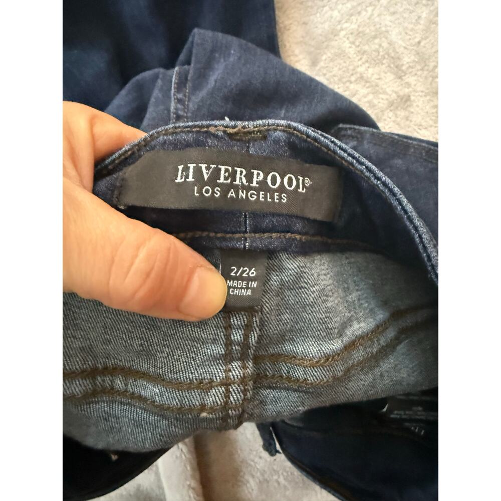 Liverpool Los Angeles Jeans Women's 2/26 The Crop Love Cuffed Dark Wash - Picture 4 of 6